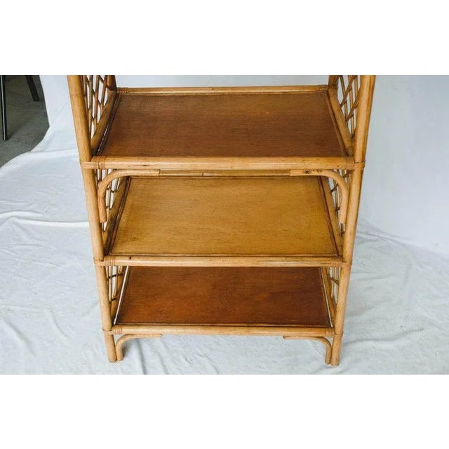 Midcentury Rattan Étagère For Sale In Houston - Image 6 of 13