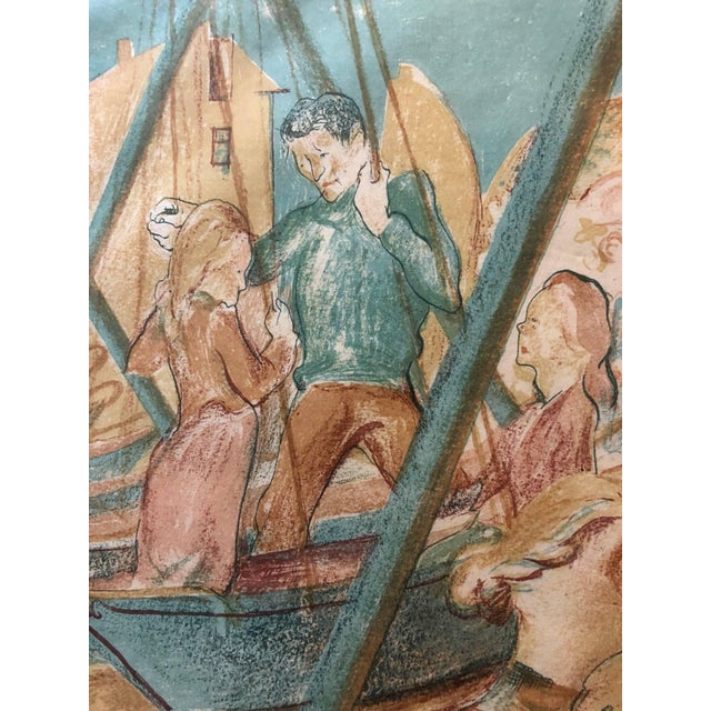 Expressionism Vojtech TittelbachCzech Park Scene, Swing Set Weimar Era 1923 Lithograph, 1923 For Sale - Image 3 of 6