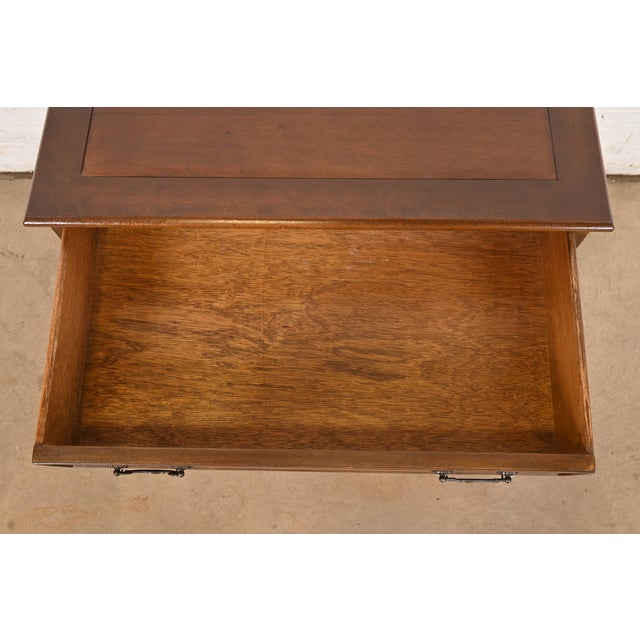 Baker Furniture Style Georgian Flame Mahogany Writing Desk, Circa 1940s For Sale - Image 9 of 14