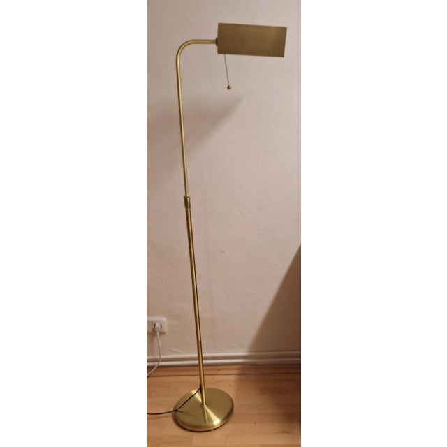 Vintage Height-Adjustable Floor Lamp with Brass-Colored Metal Frame by Trio Leuchten, 2000s For Sale - Image 6 of 8