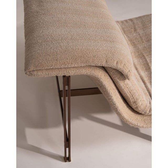 Beige Wave Lounge Chairs by Giovanni Offredi for Saporiti, 1970s, Set of 2 For Sale - Image 8 of 13