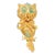 Vintage Signed DeNicola Faux-Turquoise Owl Brooch For Sale