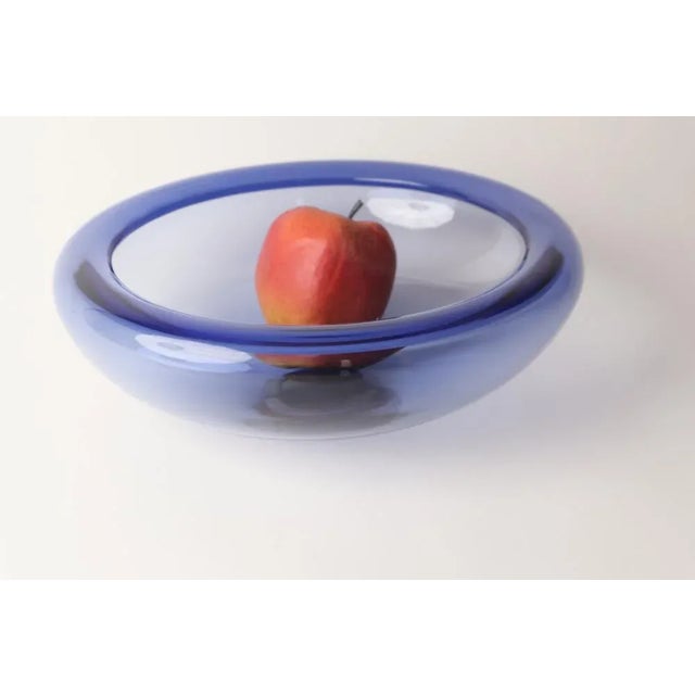 1960s Blue Glass 17792 Fruit Bowl By Per Lütken for Holmegaard For Sale - Image 5 of 11
