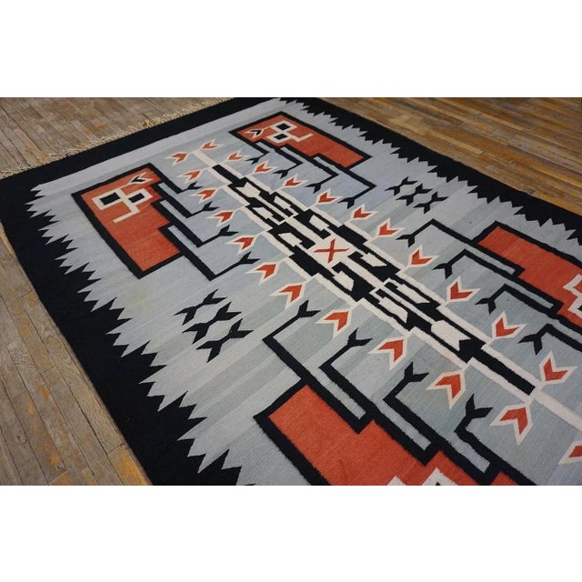 Textile 1930s Chimayo Southwestern Style Carpet ( 7'2" x 11'2" - 230 x 340 ) For Sale - Image 7 of 11