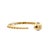 Early 21st Century 18k Yellow Gold Serpent Cuff Diamond Ring, Size 6.25 For Sale - Image 5 of 6