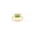 Metal 14k Gold Zambian Emerald & Diamond East to West Ring Size 5.5 For Sale - Image 7 of 11