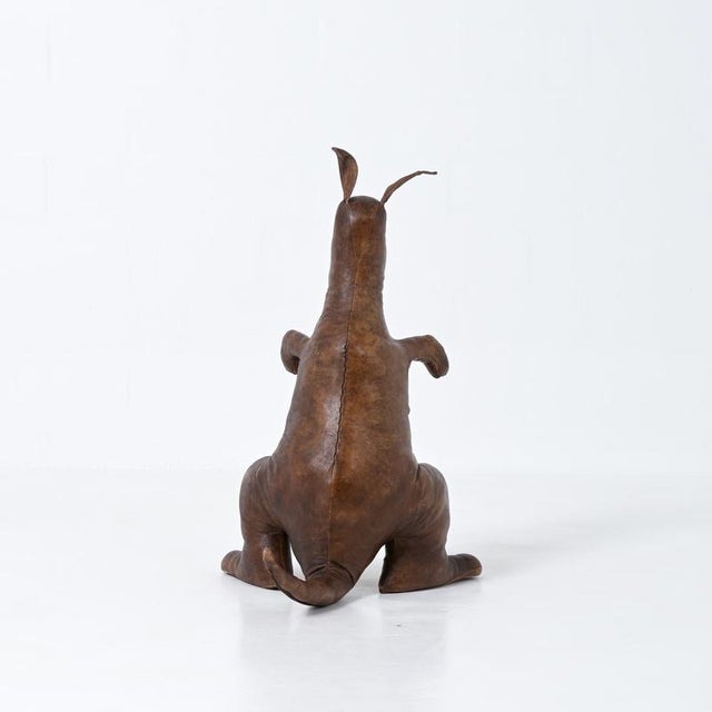 Brown Leather Magazine Holder by Dimitri Omersa for Abercrombie & Fitch, 1960s For Sale - Image 8 of 18