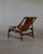 Attributed Liceu De Artes E Oficios Cognac Leather Lounge Chair and Ottoman, Brazil 1960s For Sale - Image 12 of 16