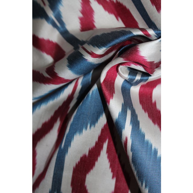 Textile Contemporary Silk Ikat Pillow Cover Bohemian Pillow For Sale - Image 7 of 9