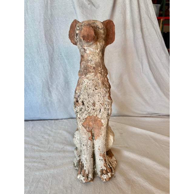 Early 20th Century Terracotta Dog Garden Statue For Sale - Image 11 of 13