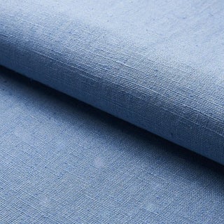 Sample - Schumacher Marco Performance Linen Fabric in Delft For Sale