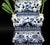 Monumental Flora: Pair of Vintage Blue & White Tulip Vase Pyramids For Sale - Image 11 of 12