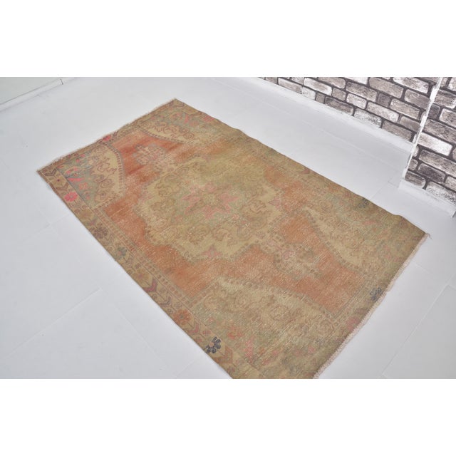 Vintage Handknotted Oushak Rug For Sale - Image 4 of 10