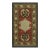 Beautifully Composed Art Nouveau Design Small Antique American Hooked Throw Rug For Sale