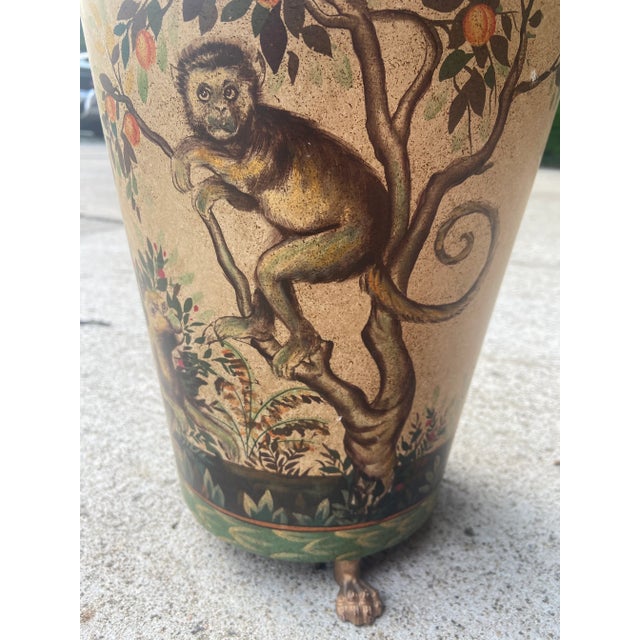 Mid 20th Century Mid 20th Century Mario Lopez Torres Style Monkey Trash Can Wastebasket For Sale - Image 5 of 13