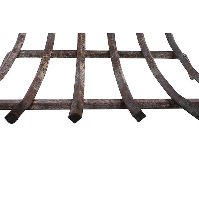 Black Mid 20th Century Fireplace Insert Grate With Six Brackets For Sale - Image 8 of 8