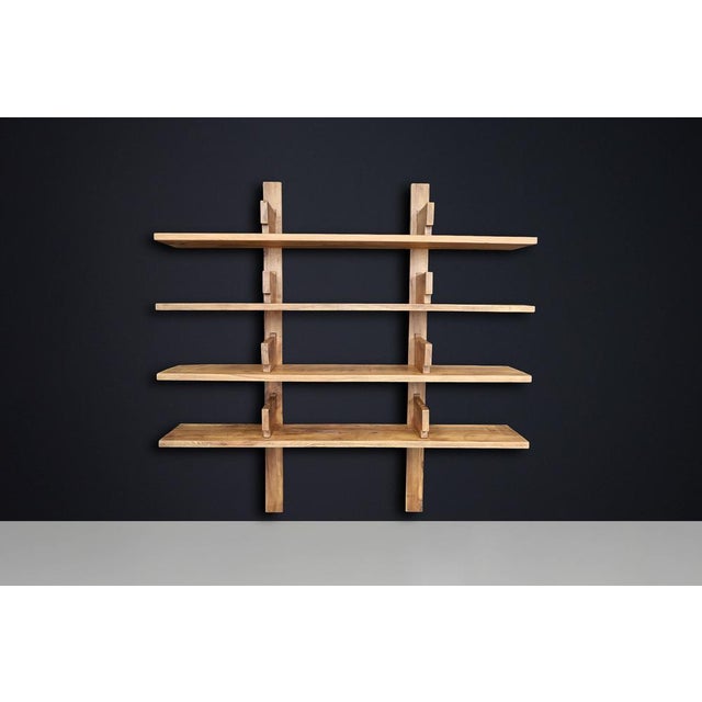 Patinated Elm Bookshelf in the style of Pierre Chapo, France, 1970s For Sale - Image 12 of 18