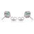 Metal Art Deco Octagon Cut Emerald & Diamond Halo Stud Earrings - 2 Pieces For Sale - Image 7 of 12