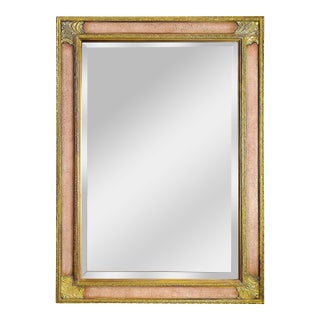 Mirror by John Richard With Gold & Light Pink - Signed 1999 For Sale