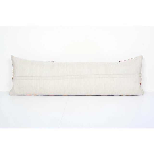 Silk Ikat Velvet Accent Pillow For Sale - Image 4 of 5