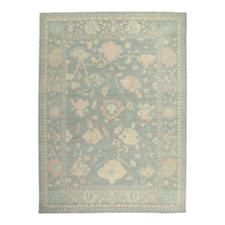 Vintage Pastel Modern Oushak Rug - 10'00 X 13'08 For Sale