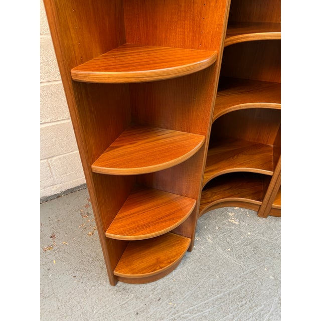 Vintage Danish Modular Curved Teak Shelving Unit For Sale In New York - Image 6 of 18