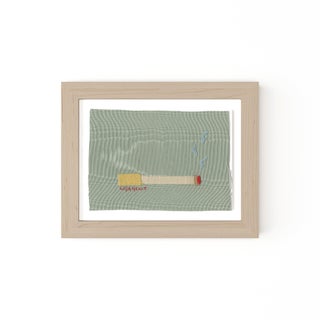 Pearl the Dijon Cigarette by Willa Heart in Natural Frame, Mini Art Print For Sale