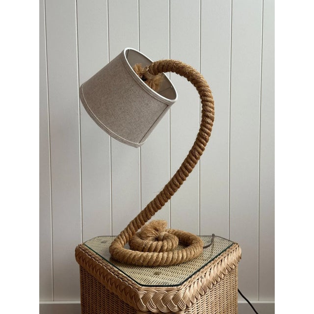 French Mid-Century Rope Table Lamps, Pair For Sale - Image 12 of 18