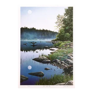 Jake Vandenbrink Full Moon Bay Lithograph on Paper