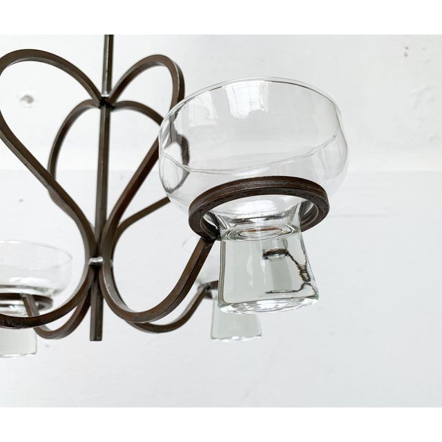 Mid-Century Danish Metal and Glass Candleholder, 1960s For Sale - Image 4 of 18