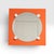 Vintage Space Age Geometric Orange Specchio Wooden Mirror, 1970s For Sale - Image 4 of 4