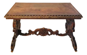 Antique Writing Table, 1980s