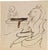 Mino Maccari, Homemade Scene, 1960s, China Ink on Paper For Sale