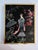 This is a vintage Chinese-style portrait of a classic beauty (Meiren hua / traditional figure painting) set against a dark...