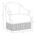 Traditional Cecile Ivory Fringe Swivel Chair in Prairie Floral Ice For Sale - Image 3 of 7