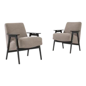 1960s Czech Modernist Armchairs, a Pair