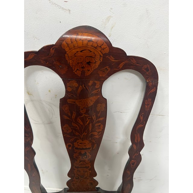 Antique Dutch Chairs in Marquetry Wood, 1800s, Set of 8 For Sale - Image 12 of 18
