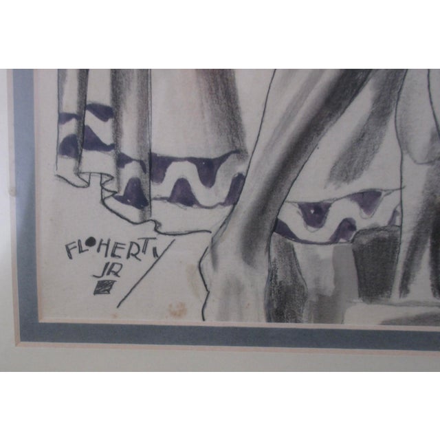 1950s Floherty Drawing Circa 1950s "Greeks" For Sale - Image 5 of 8