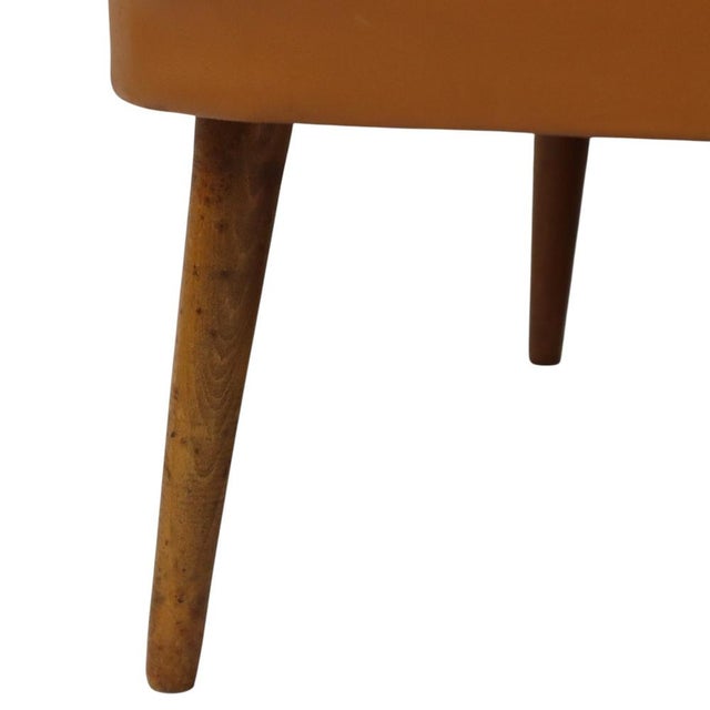 Vintage Expo 58 Cocktail Chairs in Cognac Faux Leather, 1960s, Set of 2 For Sale - Image 4 of 18