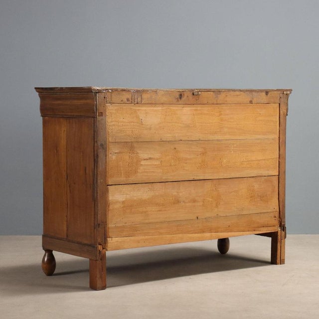 Antique Walnut and Fir Cupboard with Drawers, Italy, Early 20th Century For Sale - Image 9 of 10