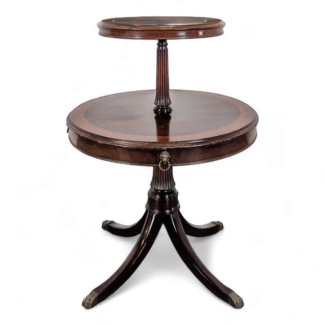 English Mahogany Display Stand with Lion Heads For Sale