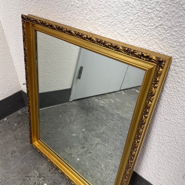 Ornate Gold Framed Mirror, Vintage For Sale - Image 11 of 12