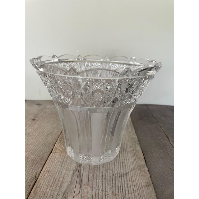 Cut Crystal Vase, 1950s For Sale - Image 10 of 10