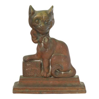 Vintage Cheshire Cat Doorstop, England, 1920s For Sale