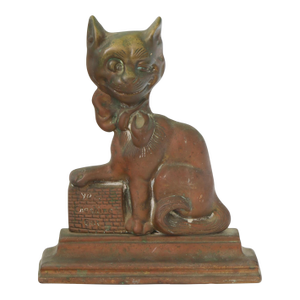 Vintage Cheshire Cat Doorstop, England, 1920s