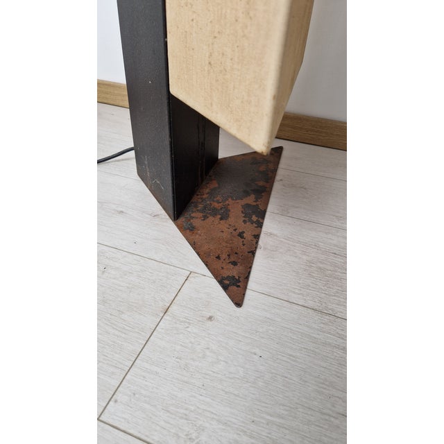 Vintage Floor Lamp in Metal and Canvas by Cini Boeri for Artemide, 1970s, in Very Good conditions. Designed 1970 to 1979 I...