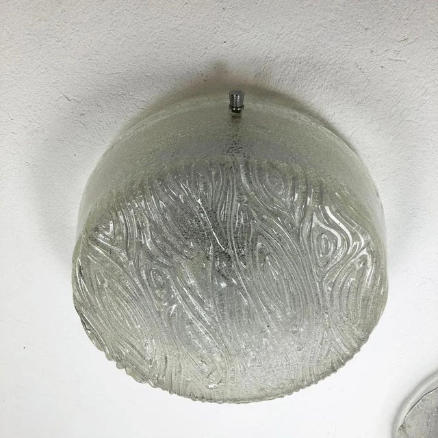 Ice Glass Sconces in the style of Kalmar, Germany, 1970s, Set of 2 For Sale - Image 12 of 18