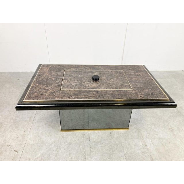 Brown Vintage Hidden Bar Coffee attributed to Fedam, 1980s For Sale - Image 8 of 12