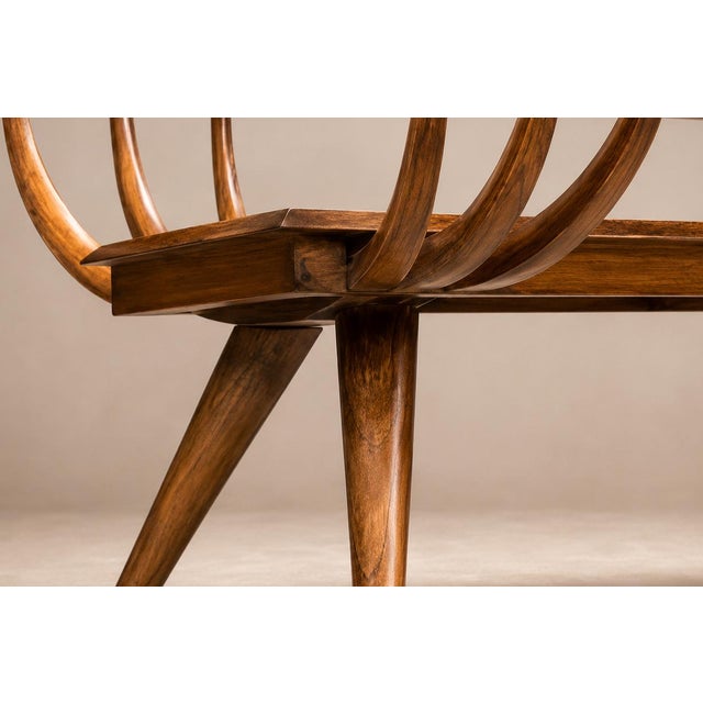 Brazilian Modern Coffee Table in Caviúna Wood & Glass, Giuseppe Scapinelli, Brazil, 1950s For Sale In New York - Image 6 of 18