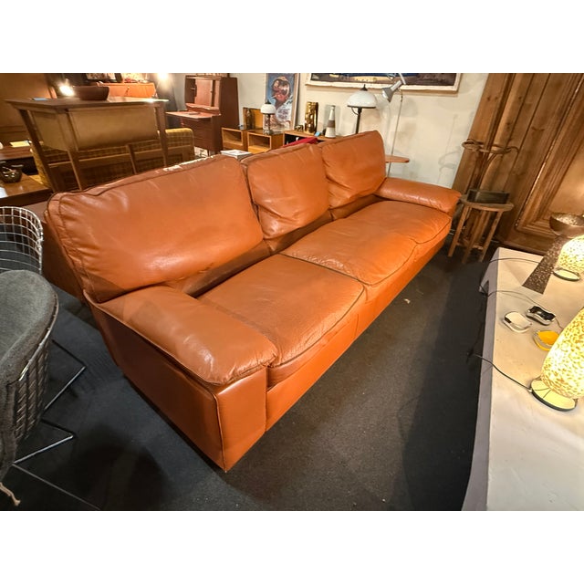Leather Sofa and Armchair, 1970s, Set of 2, in Very Good conditions. Designed 1970 to 1979